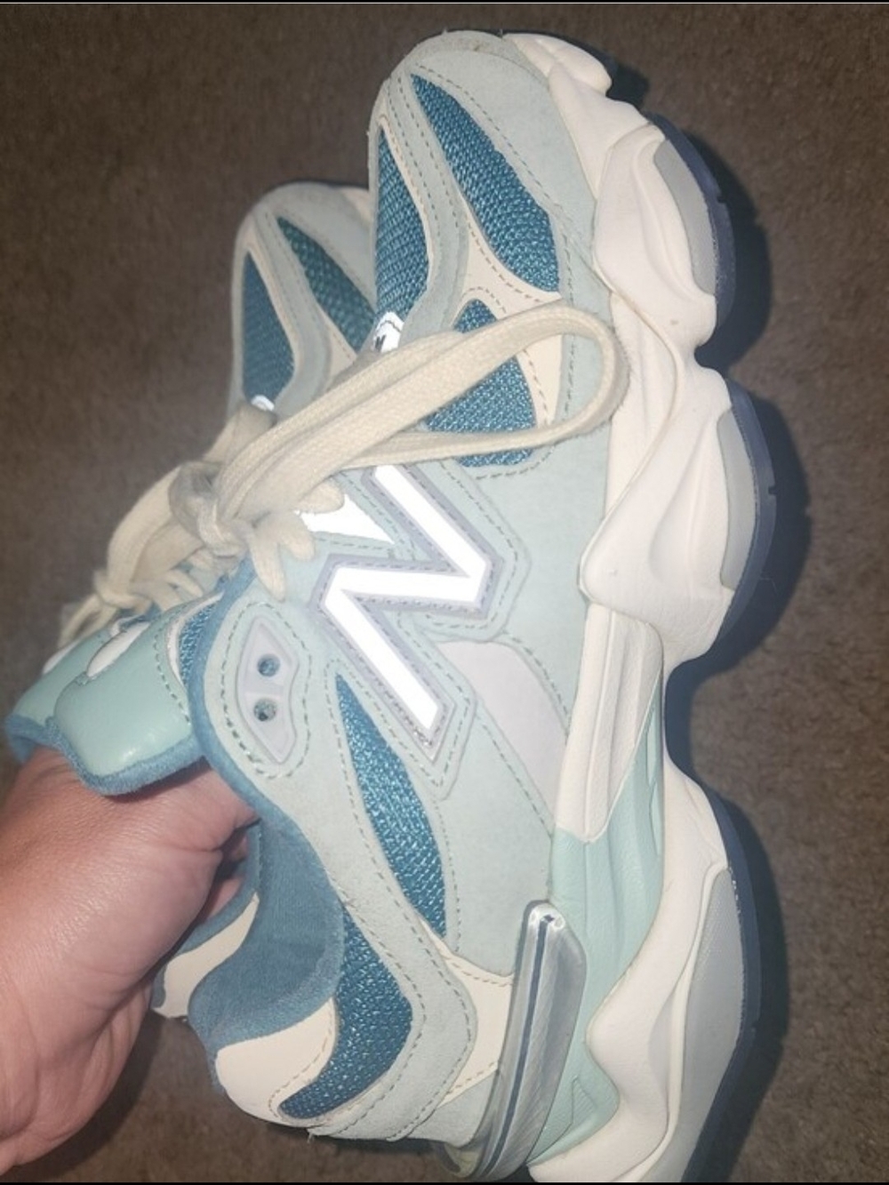 New Balance light blue shoe interior tag - Picture 3 of 4